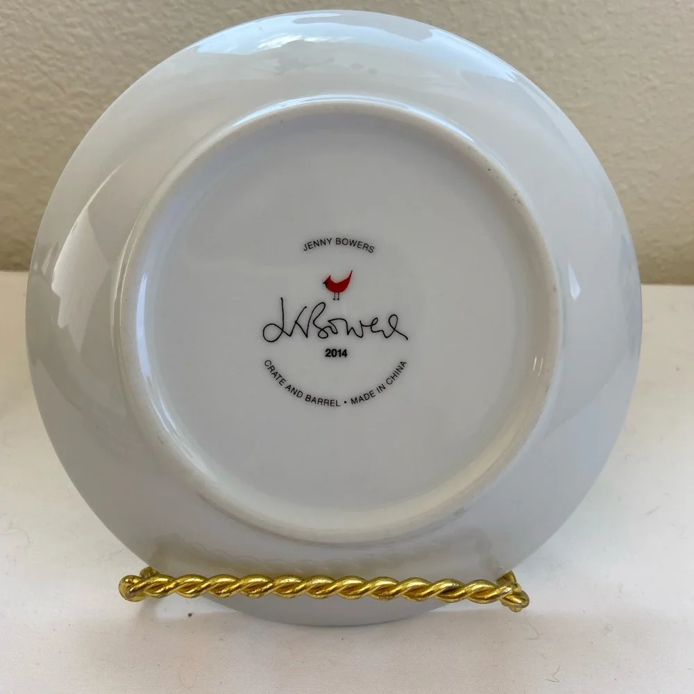 (4) Crate&Barrel cocktail plates